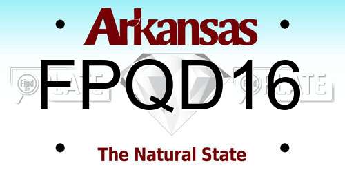 FPQD16 Arkansas License Plate