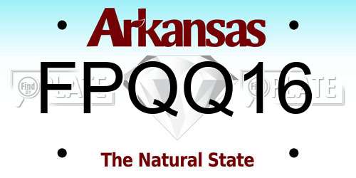 FPQQ16 Arkansas License Plate