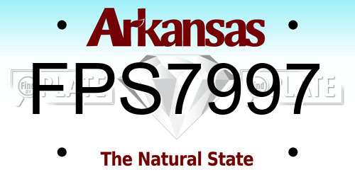 FPS7997 Arkansas License Plate