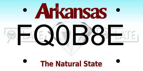 FQ0B8E Arkansas License Plate