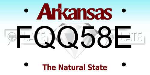 FQQ58E Arkansas License Plate