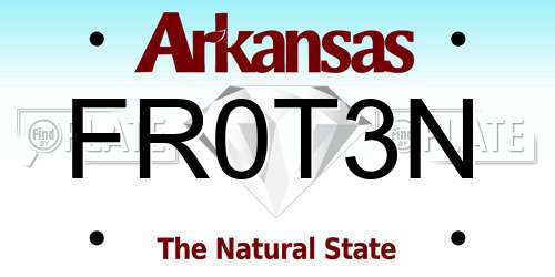 FR0T3N Arkansas License Plate