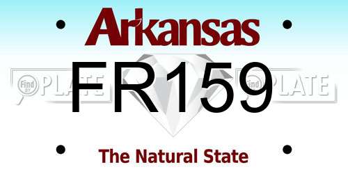 FR159 Arkansas License Plate
