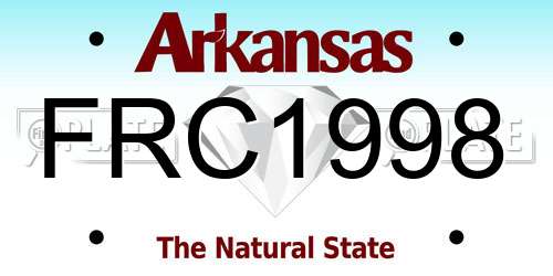FRC1998 Arkansas License Plate