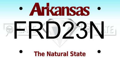 FRD23N Arkansas License Plate