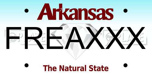 FREAXXX Arkansas License Plate