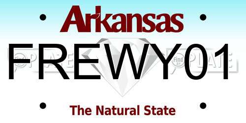 FREWY01 Arkansas License Plate