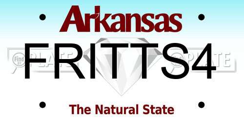 FRITTS4 Arkansas License Plate