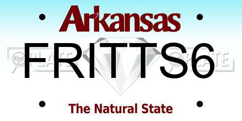 FRITTS6 Arkansas License Plate