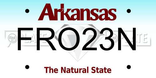 FRO23N Arkansas License Plate