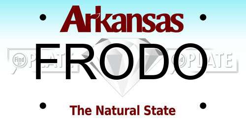 FRODO Arkansas License Plate