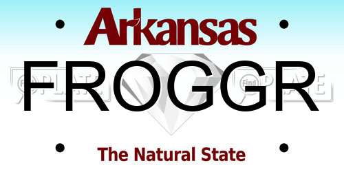 FROGGR Arkansas License Plate
