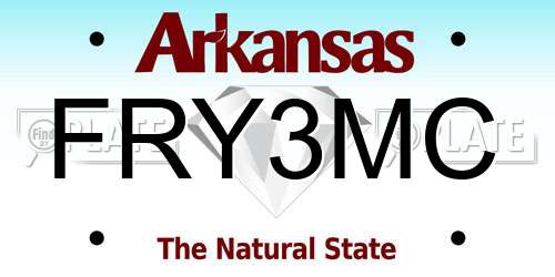 FRY3MC Arkansas License Plate