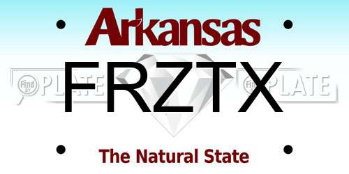FRZTX Arkansas License Plate