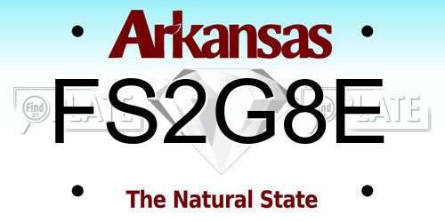 FS2G8E Arkansas License Plate