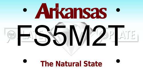 FS5M2T Arkansas License Plate