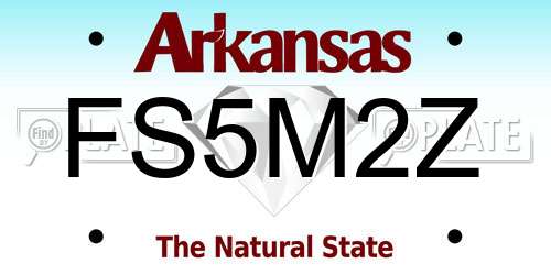 FS5M2Z Arkansas License Plate