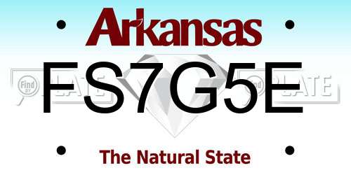 FS7G5E Arkansas License Plate