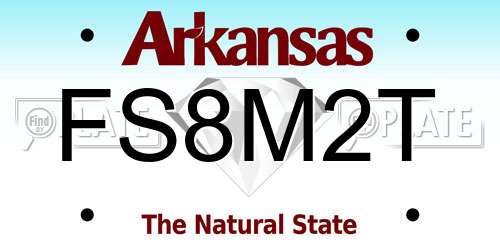 FS8M2T Arkansas License Plate