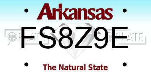 FS8Z9E Arkansas License Plate