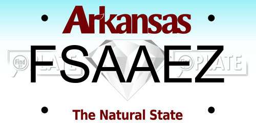FSAAEZ Arkansas License Plate