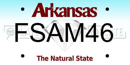 FSAM46 Arkansas License Plate