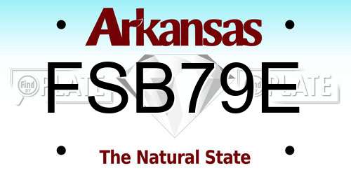 FSB79E Arkansas License Plate
