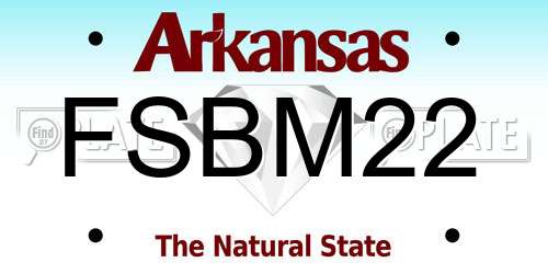 FSBM22 Arkansas License Plate