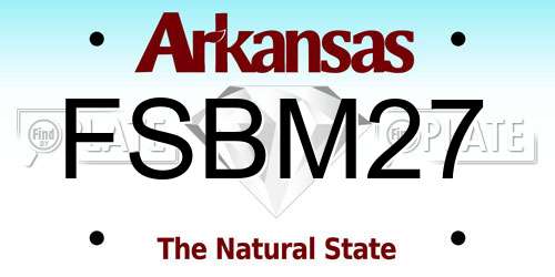FSBM27 Arkansas License Plate