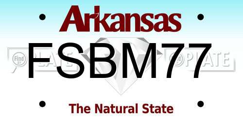 FSBM77 Arkansas License Plate