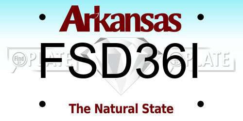 FSD36I Arkansas License Plate