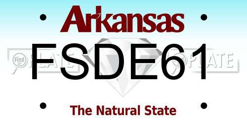 FSDE61 Arkansas License Plate