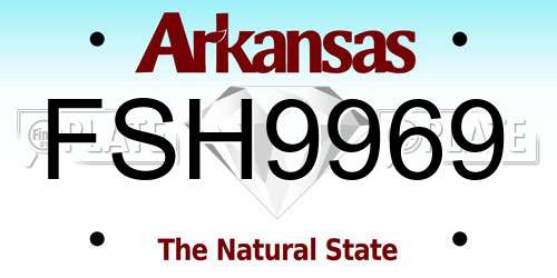FSH9969 Arkansas License Plate
