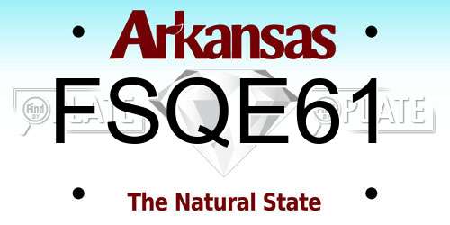 FSQE61 Arkansas License Plate