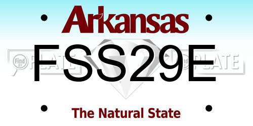 FSS29E Arkansas License Plate
