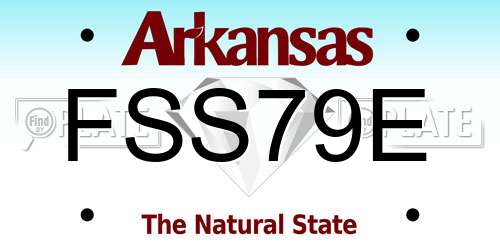 FSS79E Arkansas License Plate
