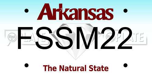 FSSM22 Arkansas License Plate