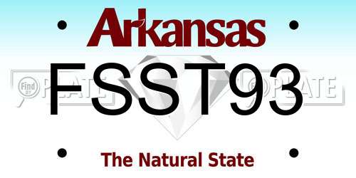 FSST93 Arkansas License Plate