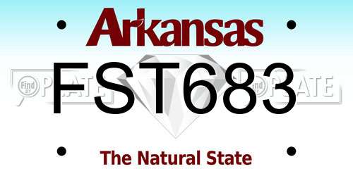 FST683 Arkansas License Plate