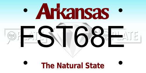 FST68E Arkansas License Plate