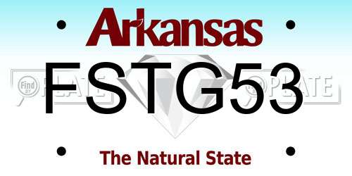 FSTG53 Arkansas License Plate