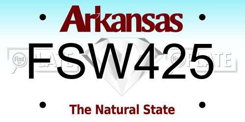 FSW425 Arkansas License Plate