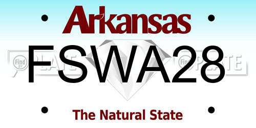 FSWA28 Arkansas License Plate