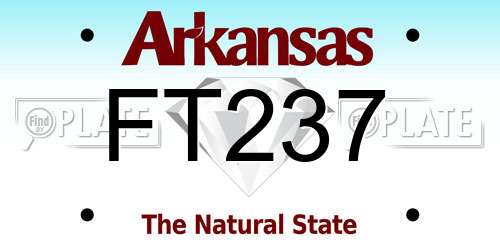 FT237 Arkansas License Plate