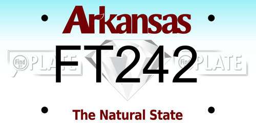 FT242 Arkansas License Plate