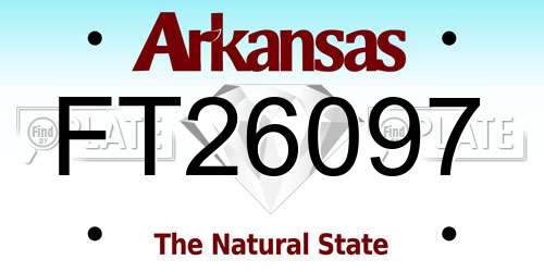 FT26097 Arkansas License Plate