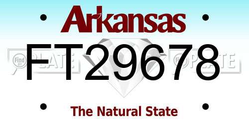 FT29678 Arkansas License Plate