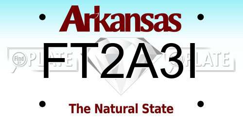 FT2A3I Arkansas License Plate
