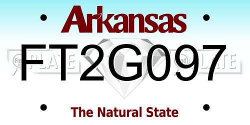 FT2G097 Arkansas License Plate