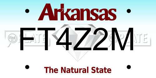 FT4Z2M Arkansas License Plate